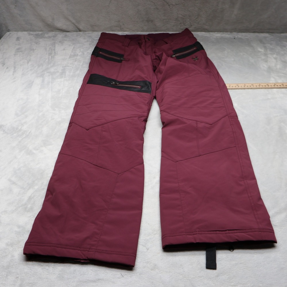 Spyder Snow‎ Pants Women 10 Red Ski Winter Wear Performance Insulated Warm 32x31